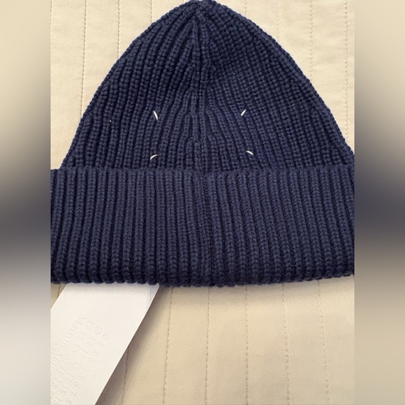 Maison Martin Margiela Dark Blue Knit Hat beanie nwt Italy gift able  men women - Picture 1 of 13